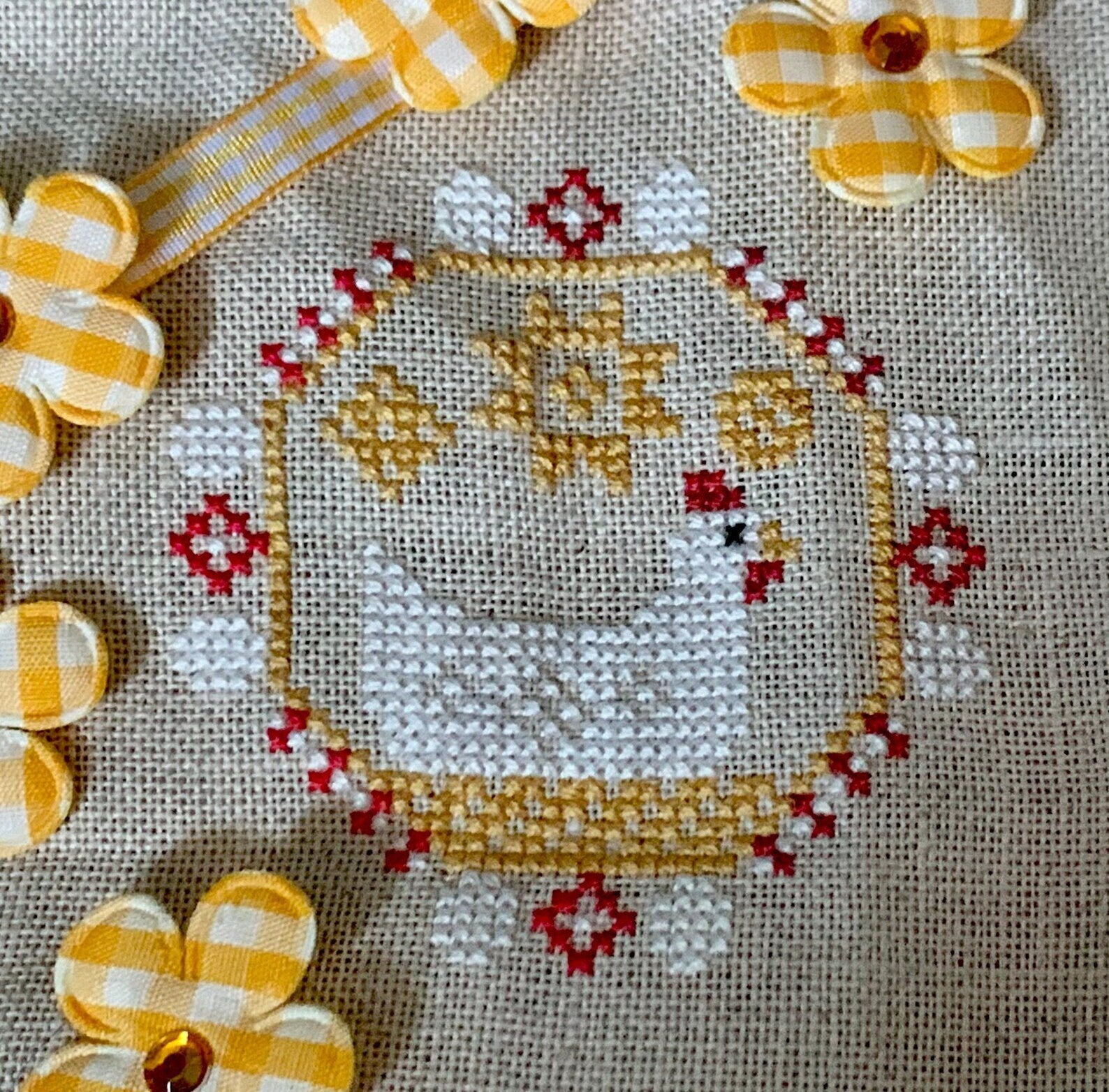 DARLING & WHIMSY DESIGNS "Quirky Quaker Chickens" Counted Cross Stitch Pattern, Lionel The Ladybug, Pattern Only