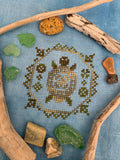 DARLING & WHIMSY DESIGNS "Quirky Quaker Turtle" Counted Cross Stitch Pattern, Chart, Pattern Only
