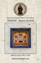 TERESA KOGUT Creative Whims "Rapid Growth"  Counted Cross Stitch Pattern  Early American Folk Art Collection, XS2349, Pattern Only