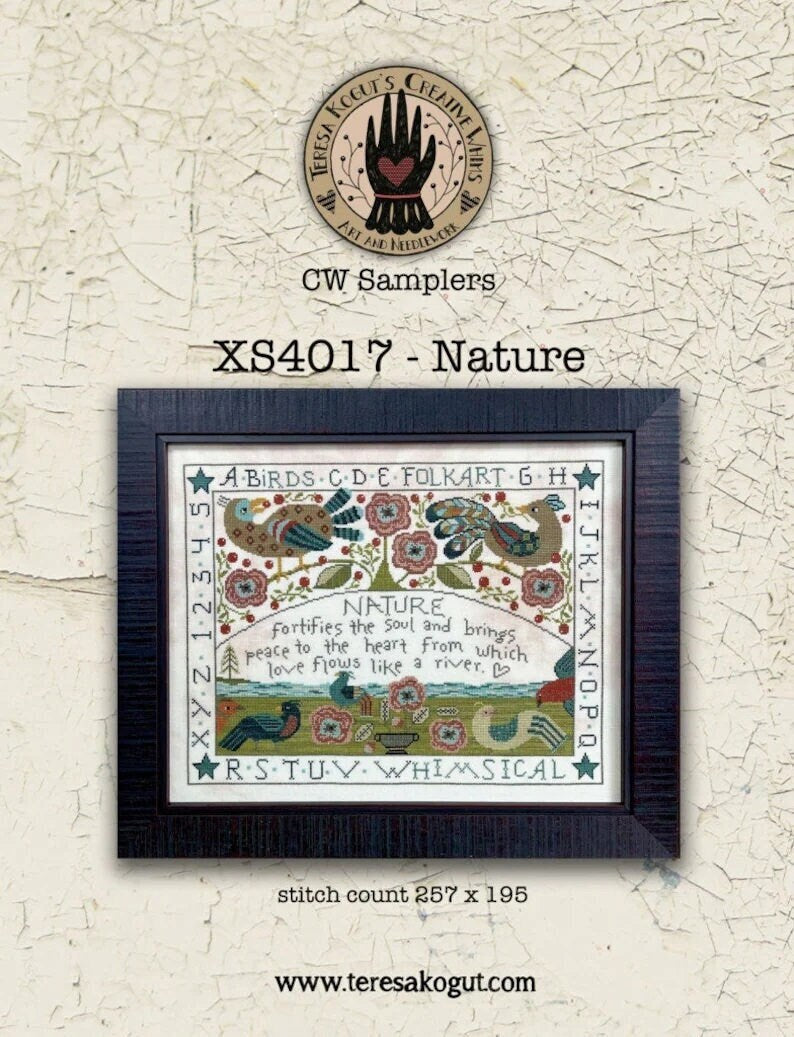 Teresa Kogut Creative Whims "Nature" Counted Cross Stitch Pattern, Sampler, Chart, Nashville Market 2023, Pattern Only