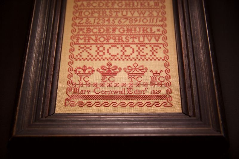 Hands Across the Sea Samplers "Mary Cornwall 1827" Counted Cross Stitch Pattern, A Reproduction Sampler, Printed Booklet, Pattern Only