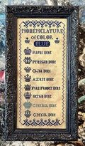 KATHY BARRICK "Nomenclature of Color - Blue" Counted Cross Stitch Pattern, Chart, Pattern Only