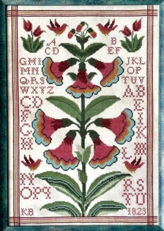 KATHY BARRICK "Fraktur Flowers" Counted Cross Stitch Pattern, Chart, Pattern Only