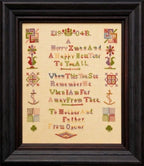 Hands Across The Sea Samplers  "Needlework of Oscar Topsfield 1904"  Reproduction Sampler  Counted Cross Stitch Pattern  Pattern Only