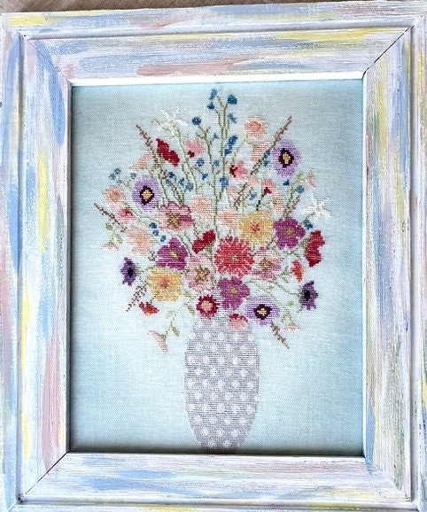 Heartsong Stitchery "Summer Bouquet"  Counted Cross Stitch Pattern  PDF/DIGITAL Download  Chart  Pattern Only