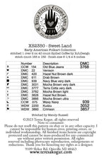 TERESA KOGUT Creative Whims "Sweet Land"  Counted Cross Stitch Pattern  Early American Folk Art Collection, Liberty, XS2350, Pattern Only