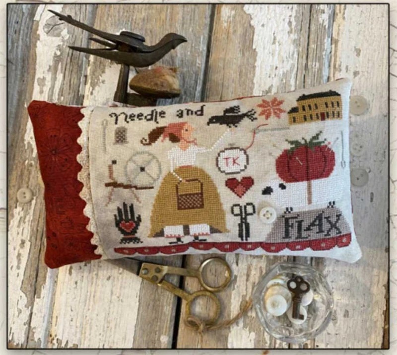 Teresa Kogut Creative Whims "Needle & Flax" Counted Cross Stitch Pattern, Chart, Pattern Only