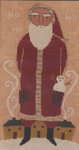 TERESA KOGUT "Ho Ho Ho"  Counted Cross Stitch Pattern  Santa, Winter, Christmas, Primitive, folk art, Pattern Only
