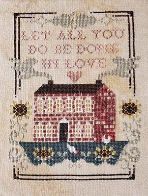 THE ARTSY HOUSEWIFE " Be Done In Love" Counted Cross Stitch Pattern, Chart, Pattern Only