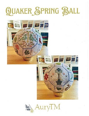 AuryTM "Quaker Spring Ball" Counted Cross Stitch Pattern, Chart, Pattern Only, Aury TM