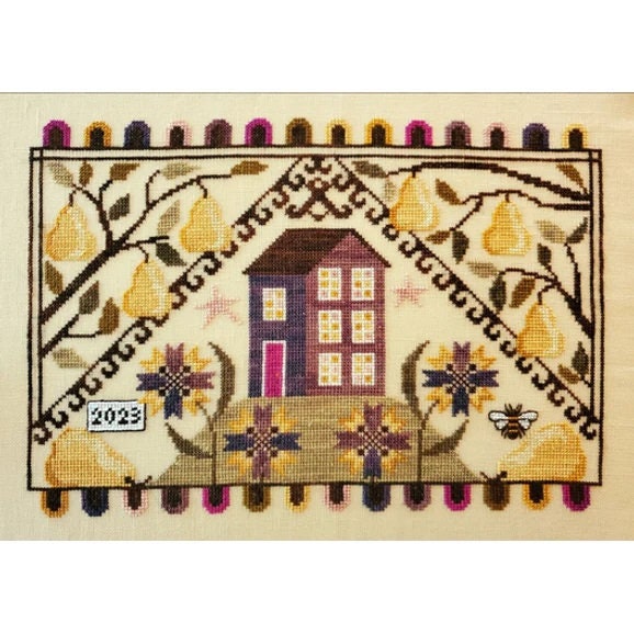THE ARTSY HOUSEWIFE "Pear Hill" Counted Cross Stitch Pattern, Chart, Pattern Only