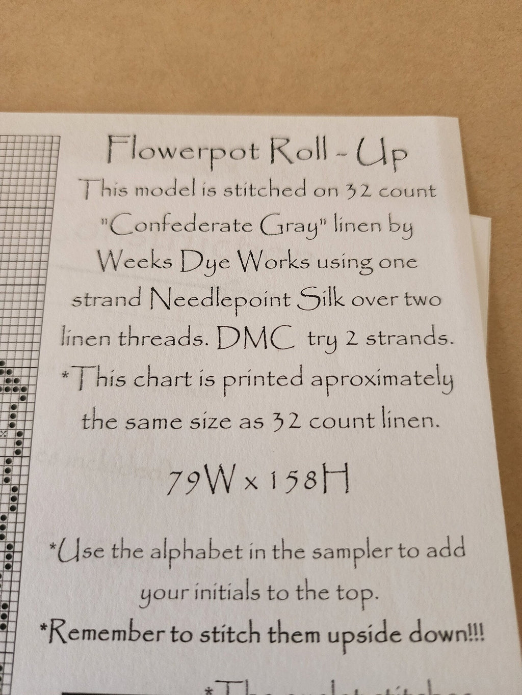 FLOWERPOT ROLL-UP by La D Da, Counted Cross Stitch Pattern, Chart, Pattern Only