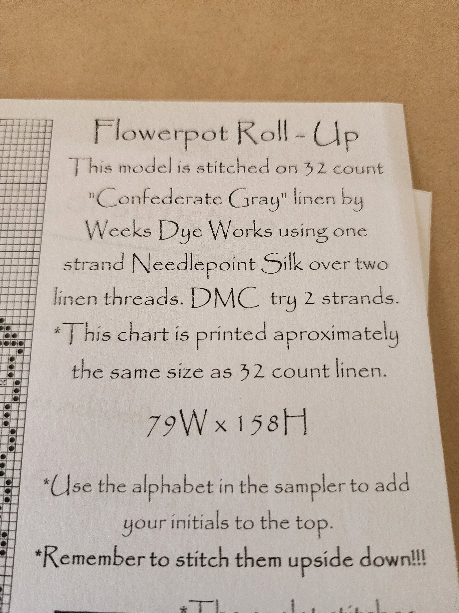FLOWERPOT ROLL-UP by La D Da, Counted Cross Stitch Pattern, Chart, Pattern Only