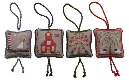 BLUE RIBBON DESIGNS "Americana Panorama"  Counted Cross Stitch Pattern  Summer, Chart, Paper Pattern