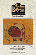 TERESA KOGUT "Santa's Hike"  Counted Cross Stitch Pattern  Santa, Winter, Christmas, Primitive, folk art, Pattern Only