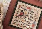 ANNIE BEEZ Folk Art "Four Seeds" Counted Cross Stitch Pattern, Chart, Needlework, Pattern Only