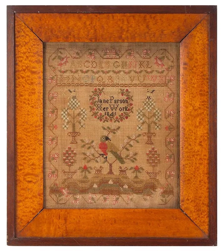 THE WISHING THORN "Jane Parson 1841"  Counted Cross Stitch Pattern  Chart, Sampler, Pattern Only