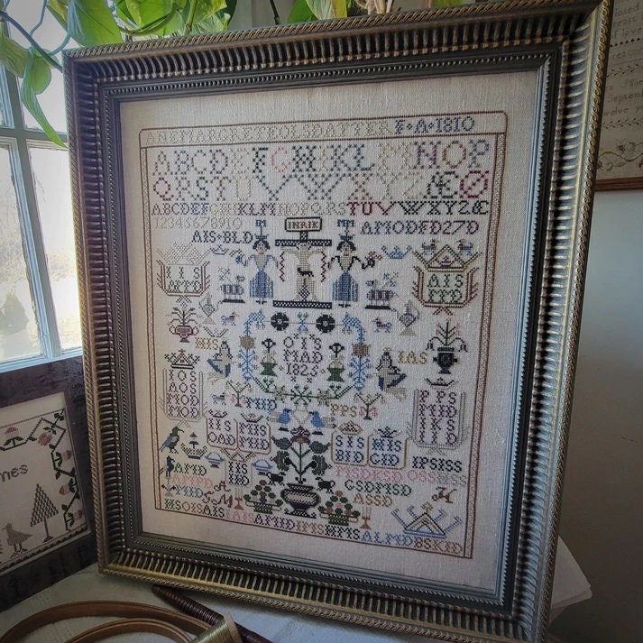 THE WISHING THORN "Ane Margrete Olsdatter"  Counted Cross Stitch Pattern  1810 Sampler, Cleveland Museum Sampler, Chart, Pattern Only