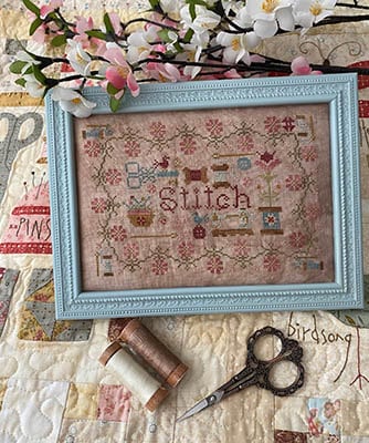 Pansy Patch Quilts and Stitchery "Stitch" Counted Cross Stitch Pattern, Chart 2 of the Words To Stitch By Series, Pattern Only