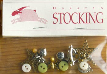 SHEPHERD'S BUSH PRINTWORKS "Harry's Stocking" Cross Stitch Pattern and Charm Pack Included, Christmas, Santa, Sampler, Pattern Only