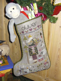 SHEPHERD'S BUSH PRINTWORKS "Oliver's Stocking" Cross Stitch Pattern and Charm Pack Included, Christmas, Santa, Sampler, Pattern Only