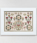 Modern Folk Embroidery "NGD 1699 ~ A Dutch Flower Sampler" Counted Cross Stitch Pattern, Chart, Pattern Only