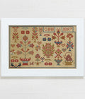 Modern Folk Embroidery "GBH 1857 ~ Gerritje Broekhuis 1848" Counted Cross Stitch Pattern, A Gelderland Sampler, Chart, Pattern Only