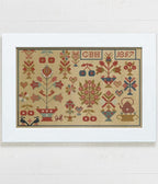Modern Folk Embroidery "GBH 1857 ~ Gerritje Broekhuis 1848" Counted Cross Stitch Pattern, A Gelderland Sampler, Chart, Pattern Only