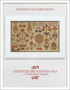 Modern Folk Embroidery "GBH 1857 ~ Gerritje Broekhuis 1848" Counted Cross Stitch Pattern, A Gelderland Sampler, Chart, Pattern Only