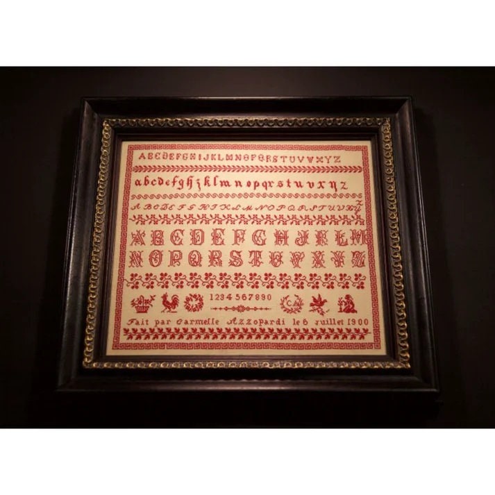 Hands Across The Sea Samplers  "Carmelle Azzopardi 1900"  Sampler  Counted Cross Stitch Pattern  Pattern Booklet Only