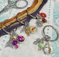 MY BIG TOE Designs "Assorted Thread Keeps"  Needlework Marketplace 2023  Glass Beads, Silver Charms