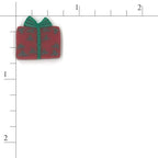 JUST ANOTHER BUTTON Company ~ Small Red Gift Buttons" Christmas, Package of 4 Button Embellishments, Handcrafted #4456.S