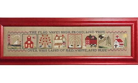 BLUE RIBBON DESIGNS "Americana Panorama"  Counted Cross Stitch Pattern  Summer, Chart, Paper Pattern
