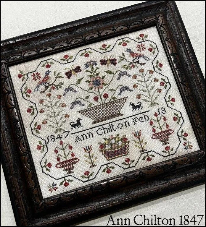 THE SCARLETT HOUSE "Ann Chilton 1847" Counted Cross Stitch Pattern, Sampler, Needlework Marketplace 2023 Release, Pattern Only