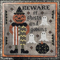 THE SCARLETT HOUSE "Ghosts and Goblins" Counted Cross Stitch Pattern, Sampler, Needlework Marketplace 2023 Release, Pattern Only