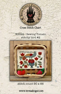 TERESA KOGUT "Sewing Tomato ~ Stitchy Bird #2"  Cross Stitch Pattern   XS322 Pattern Only
