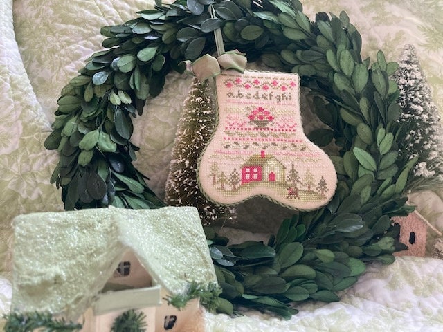 JBW DESIGNS "A Sampler Stocking" Counted Cross Stitch, Sampler, Chart, Winter, Holiday, Pattern Only