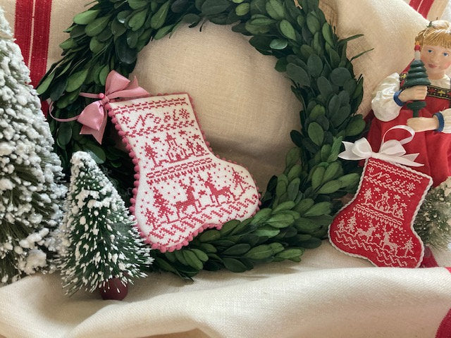 JBW DESIGNS "A Danish Stocking" Counted Cross Stitch, Sampler, Chart, Winter, Holiday, Pattern Only