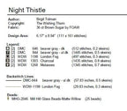 THE WISHING THORN "Night Thistle Sampler"  Counted Cross Stitch Pattern  Sampler, Chart, Pattern Only