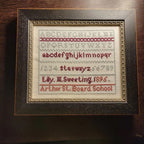THE WISHING THORN "Lily M. Sweeting 1895 ~ Board School Sampler"  Counted Cross Stitch Pattern  Sampler, Chart, Pattern Only
