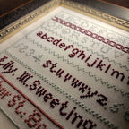 THE WISHING THORN "Lily M. Sweeting 1895 ~ Board School Sampler"  Counted Cross Stitch Pattern  Sampler, Chart, Pattern Only