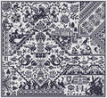 LONG DOG SAMPLERS "Two Men's Morris"  Counted Cross Stitch Pattern  Sampler, Chart, Pattern Only