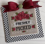CHERRY HILL STITCHERY "Freshly Picked"  Counted Cross Stitch Pattern with Dinky Dyes Silk Pack Included  Pattern & Silks Only