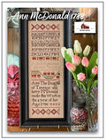 RED BARN SAMPLERS "Ann McDonald 1788" Counted Cross Stitch Pattern, Reproduction Sampler, Chart, Pattern Only