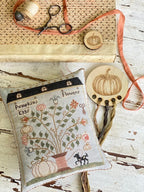 STACY NASH DESIGNS "Farm Market Pinkeep" Counted Cross Stitch Pattern, Pumpkin Tree, Chart, Needlework Market 2023, Pattern Only