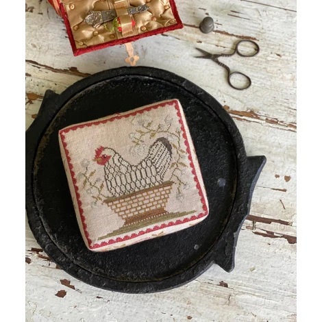 STACY NASH DESIGNS "Big Chicken Little Chicken Pinkeep" Counted Cross Stitch Pattern, Needlework Market 2023, Pattern Only