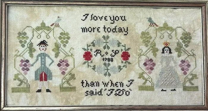 Running with Needles & Scissors "Love You More"  Counted Cross Stitch Pattern  Sampler  Needlework Marketplace 2023