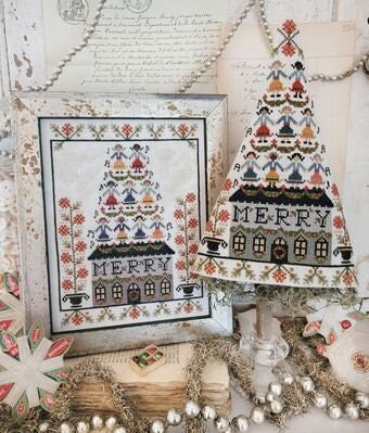 HELLO From Liz Matthews "Ninth Day of Christmas Sampler & Tree" Counted Cross Stitch Pattern, 2 Charts, Sampler, Pattern Only