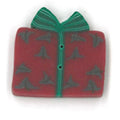 JUST ANOTHER BUTTON Company ~ Small Red Gift Buttons" Christmas, Package of 4 Button Embellishments, Handcrafted #4456.S