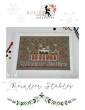 QUAINT ROSE NEEDLEARTS "Reindeer Stables" Counted Cross Stitch Pattern, Reproduction Sampler, Chart, Pattern Only